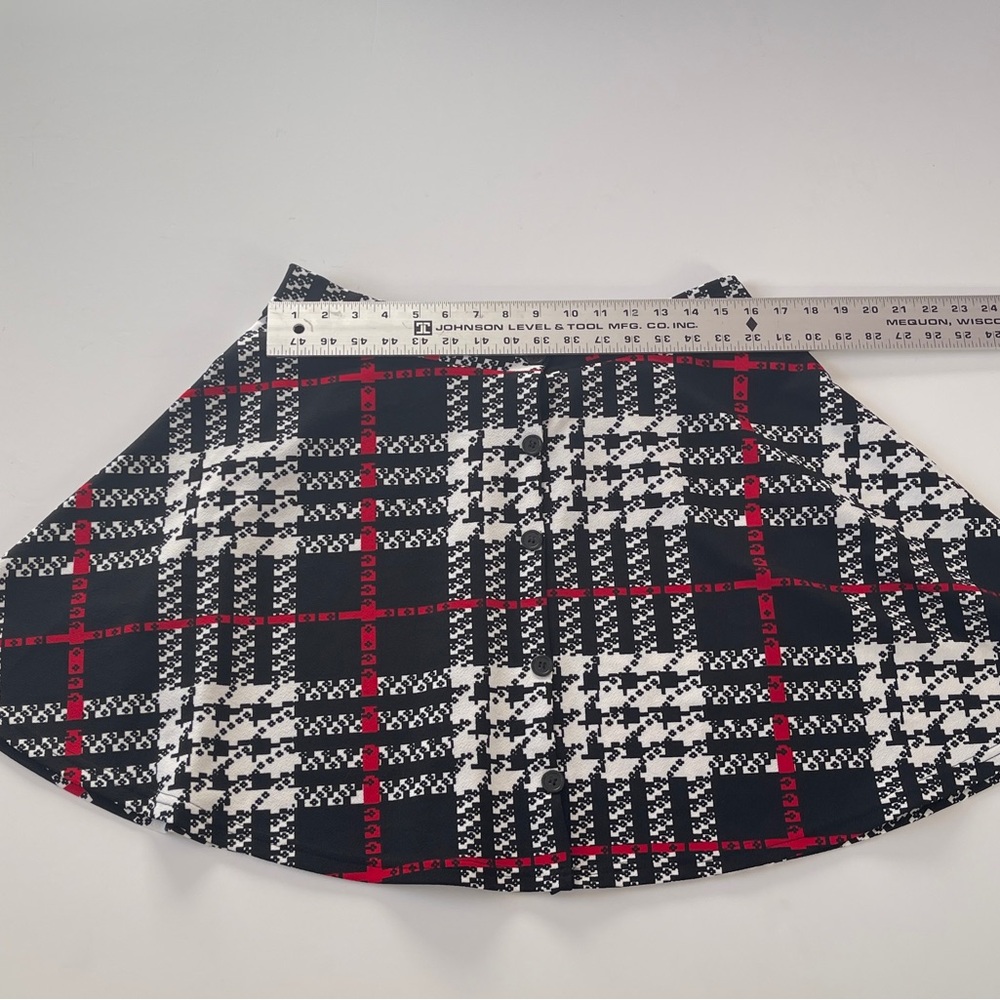 90s rockabilly or schoolgirl style plaid a line mini skirt